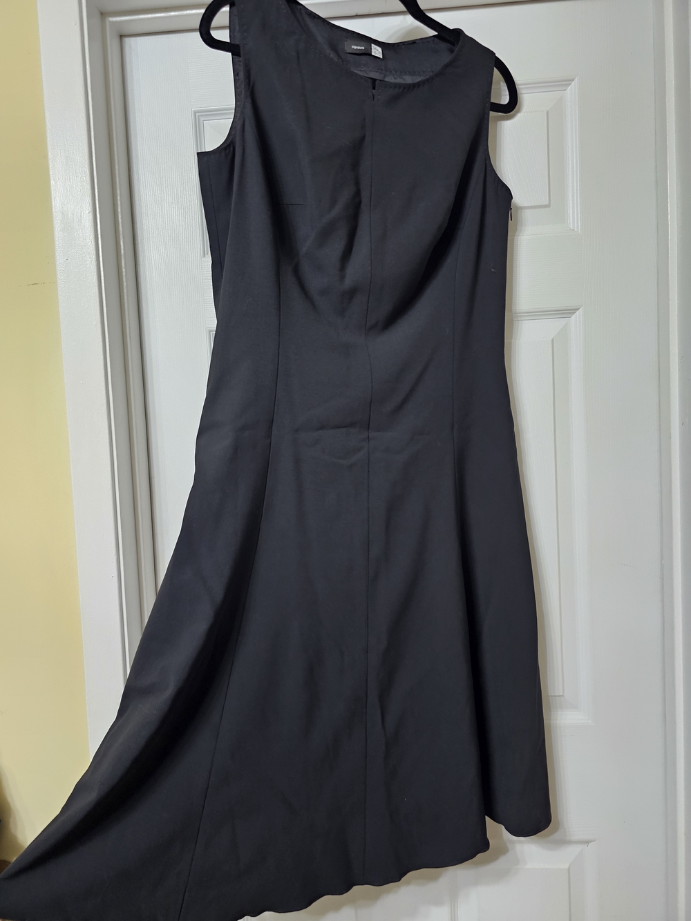 Saks Fifth Avenue Black Sleeveless Midi A-Line Dress